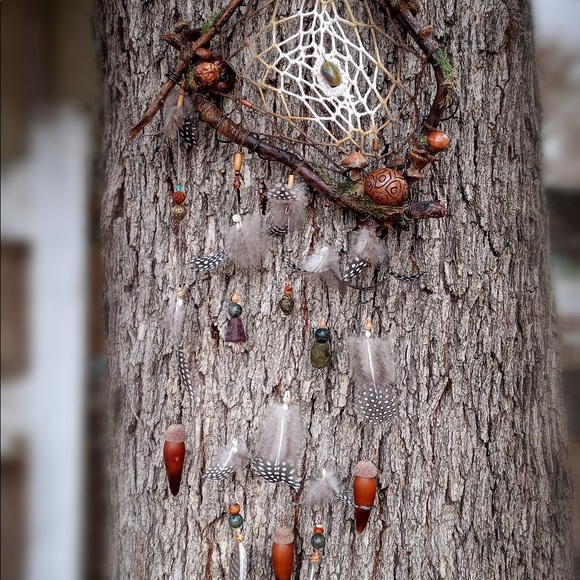 Handmade Nature-inspired dream catcher, made to order. - Picture 4 of 5
